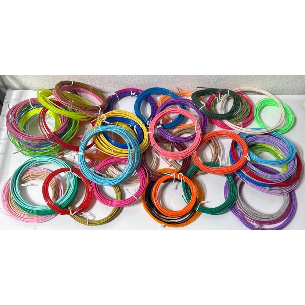 3D Pen Filament Refills 1.75mm PLA Mixed Large LOT Different Color Over 40 Rolls